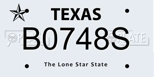 B0748S Texas License Plate