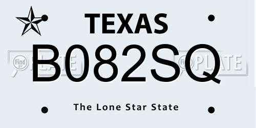 B082SQ Texas License Plate