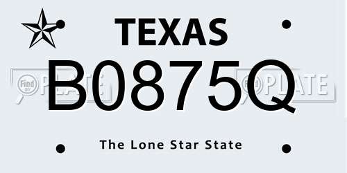 B0875Q Texas License Plate