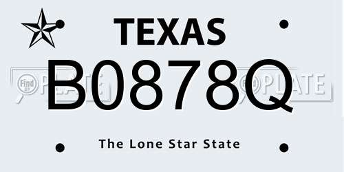 B0878Q Texas License Plate