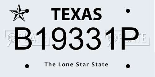 B19331P Texas License Plate