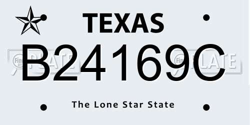 B24169C Texas License Plate