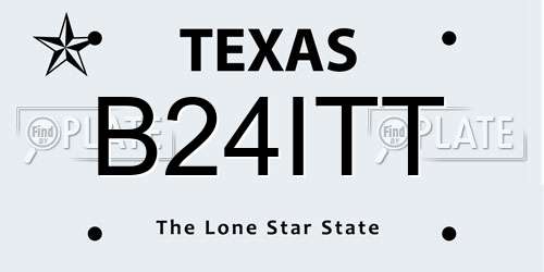 B24ITT Texas License Plate