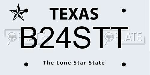 B24STT Texas License Plate