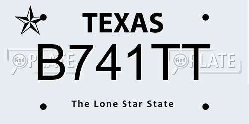 B741TT Texas License Plate