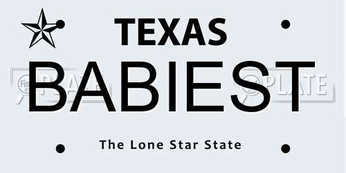 BABIEST Texas License Plate