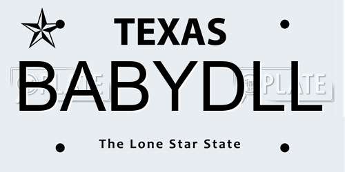BABYDLL Texas License Plate