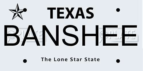 BANSHEE Texas License Plate