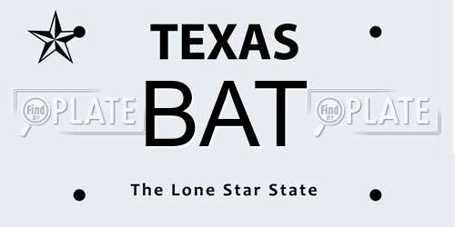BAT Texas License Plate