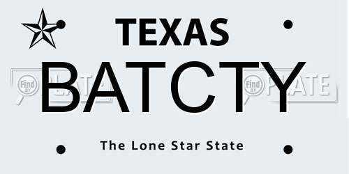 BATCTY Texas License Plate