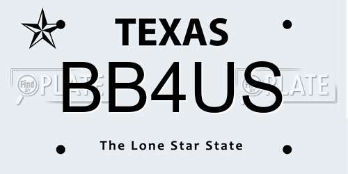 BB4US Texas License Plate