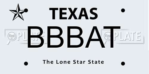 BBBAT Texas License Plate