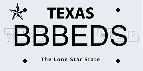 BBBEDS Texas License Plate