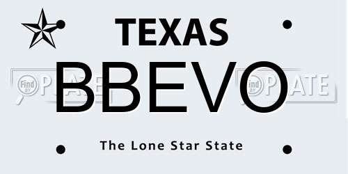 BBEVO Texas License Plate