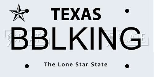 BBLKING Texas License Plate