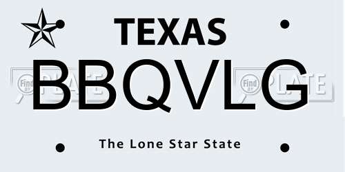 BBQVLG Texas License Plate
