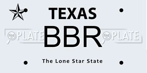 BBR Texas License Plate