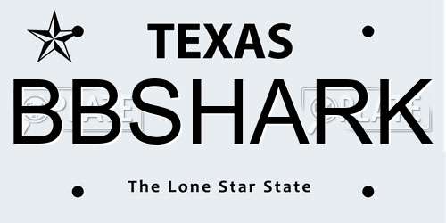 BBSHARK Texas License Plate