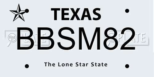 BBSM82 Texas License Plate