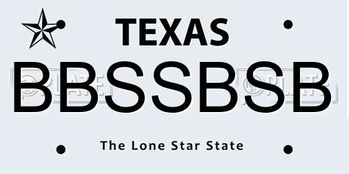 BBSSBSB Texas License Plate