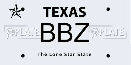 BBZ Texas License Plate