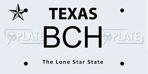 BCH Texas License Plate
