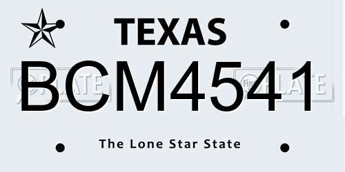 BCM4541 Texas License Plate
