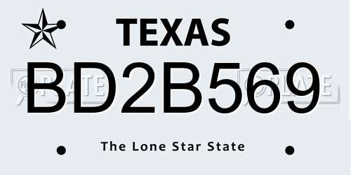 BD2B569 Texas License Plate