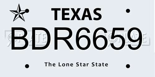 BDR6659 Texas License Plate