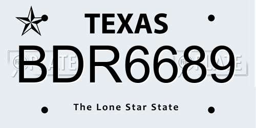 BDR6689 Texas License Plate