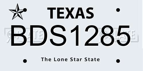 BDS1285 Texas License Plate