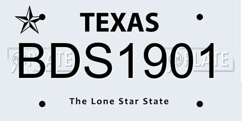 BDS1901 Texas License Plate