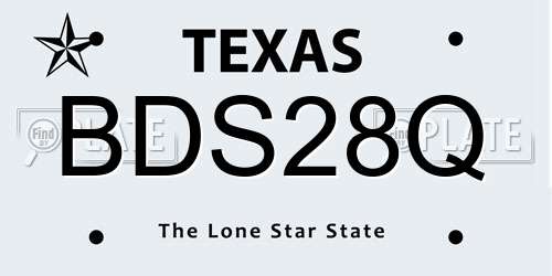 BDS28Q Texas License Plate
