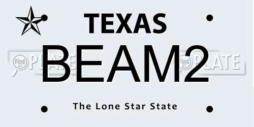 BEAM2 Texas License Plate