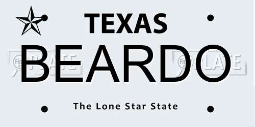 BEARDO Texas License Plate
