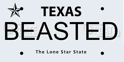BEASTED Texas License Plate
