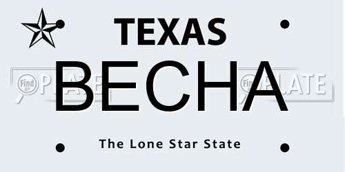 BECHA Texas License Plate