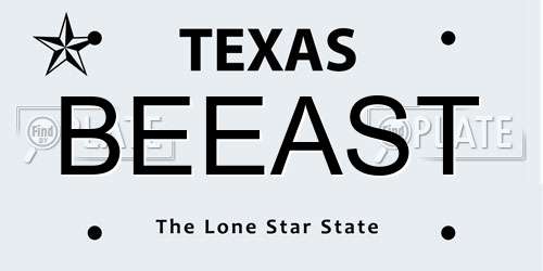 BEEAST Texas License Plate