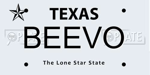 BEEVO Texas License Plate