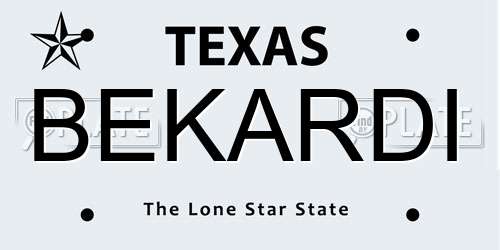 BEKARDI Texas License Plate