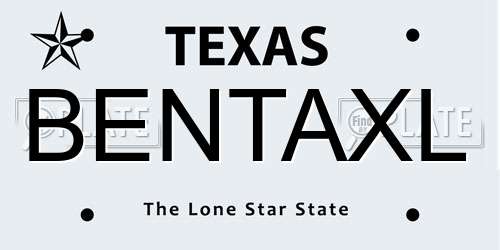 BENTAXL Texas License Plate