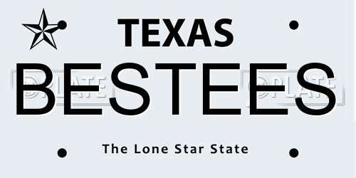 BESTEES Texas License Plate