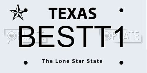 BESTT1 Texas License Plate