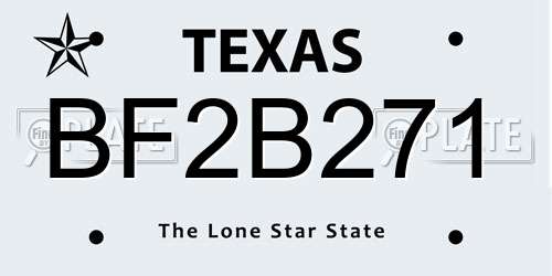 BF2B271 Texas License Plate