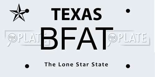 BFAT Texas License Plate