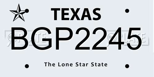 BGP2245 Texas License Plate