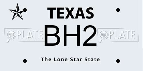 BH2 Texas License Plate