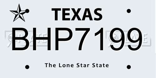 BHP7199 Texas License Plate