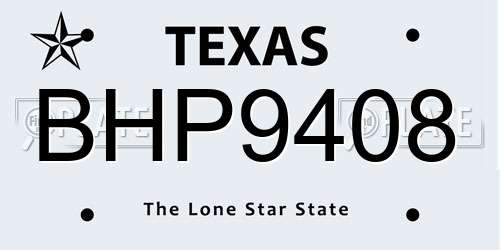 BHP9408 Texas License Plate