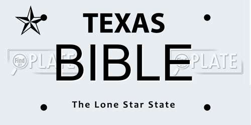 BIBLE Texas License Plate